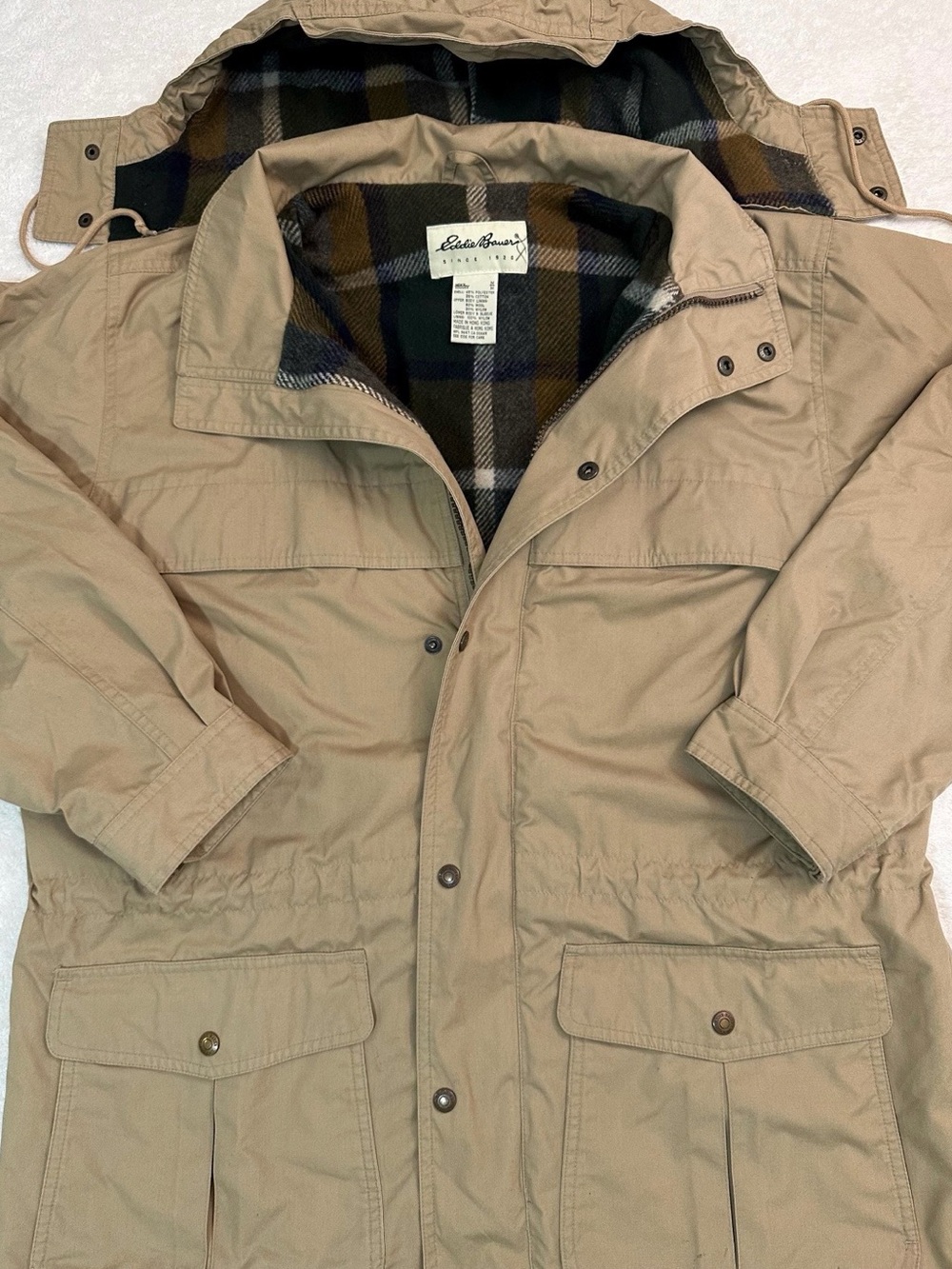 Vintage 1990s 90s Eddie Bauer
Mountain Parka Wool Lined Coat
Jacket